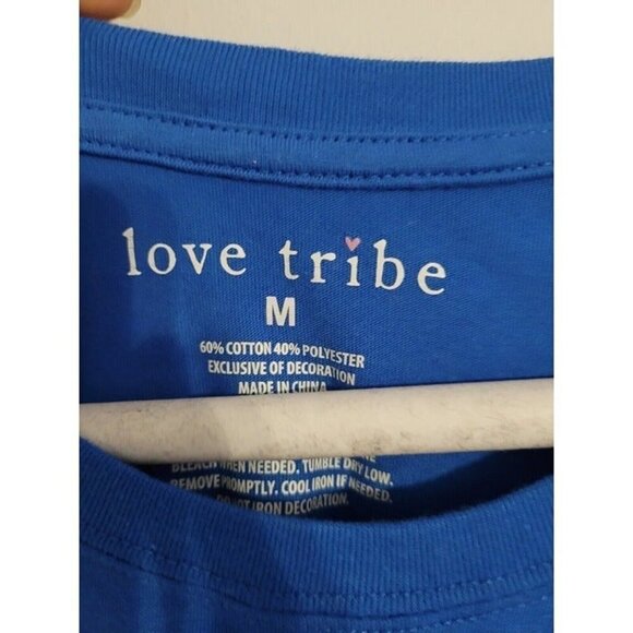 WOMEN'S MTV BLUE CHECKERED LONG SLEEVE CROP TOP SIZE MEDIUM - PERFECT CONDITION - Picture 6 of 7